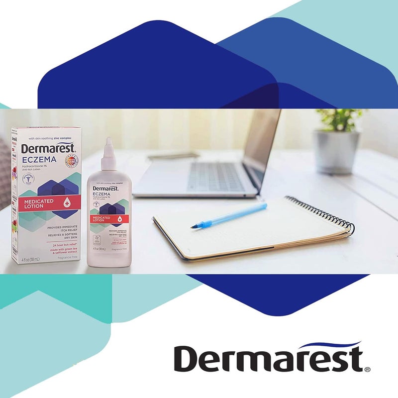 Dermarest Eczema Medicated Lotion with Hydrocortisone 1% - 4 FL OZ, Dermatologist Tested - Image 3